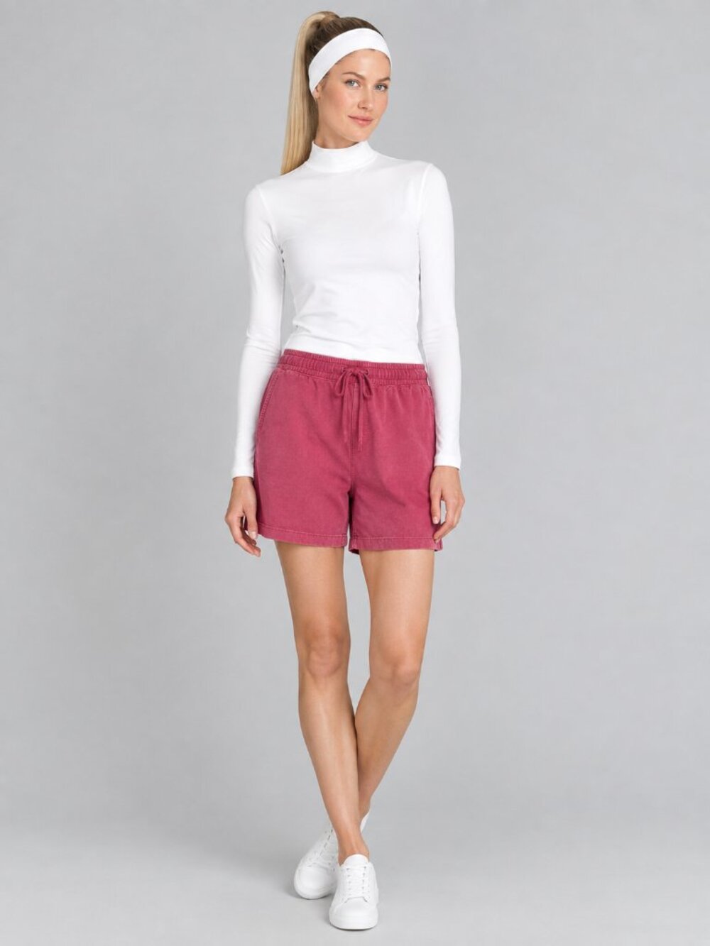 2/$30 Real Essentials Athletic Drawstring Short Berry Pink XL #A4687